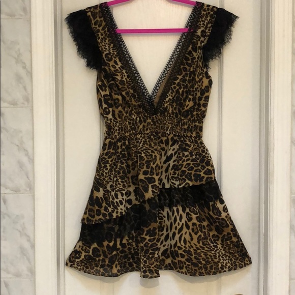 GIRLY & FLIRTY LEOPARD V PLUNGE DRESS - Picture 4 of 8